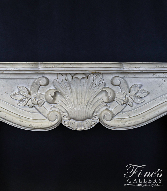 Marble Fireplaces  - Italian Bianco Perlino Mantel - MFP-1588